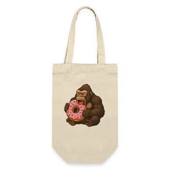 Mignon Gorille Donut Dessin Animé Nourriture Grignotage - Sac à bouteille - nature - Devant