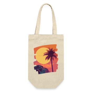 Plage Palmiers Coucher de soleil Été - Sac à bouteille - nature - Devant