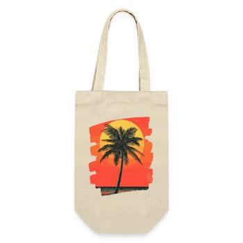 palmier coucher de soleil soleil d’été - Sac à bouteille - nature - Devant