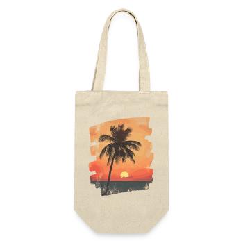 palmier coucher de soleil soleil d’été - Sac à bouteille - nature - Devant