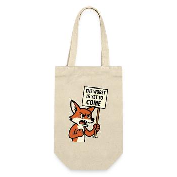 Un renard en colère proteste et met en garde - Sac à bouteille - nature - Devant