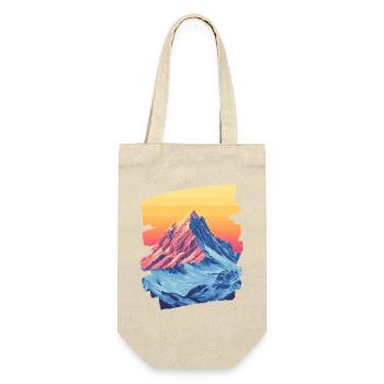 Berge Klettern Kletterer Wandern - Geschenkbeutel für Flaschen - Natur - Vorne
