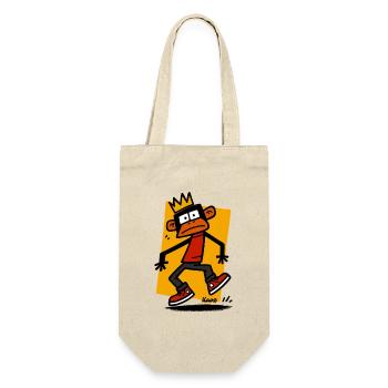 Monkey with Crown – The Confused Prince - Gift Bag for Bottles - nature - Front