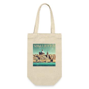 Retro Malta Valletta Port City Sunbeams - Gift Bag for Bottles - nature - Front