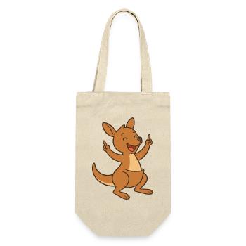 Happy Kangaroo - Gift Bag for Bottles - nature - Front