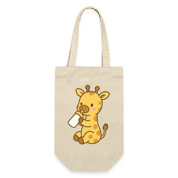 Giraffe love with bottle - Gift Bag for Bottles - nature - Front