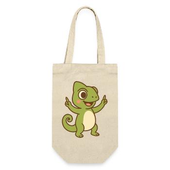 Bébé caméléon heureux - Sac à bouteille - nature - Devant