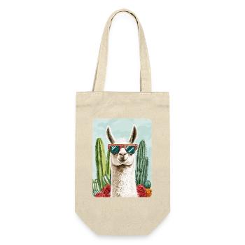 Funny Llama Alpaca Llama Animal Gift - Gift Bag for Bottles - nature - Front