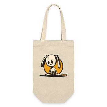 Pensive bunny – silent cartoon motif - Gift Bag for Bottles - nature - Front
