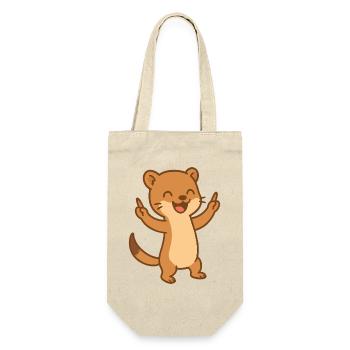 Happy Weasel Baby Cartoon - Gift Bag for Bottles - nature - Front