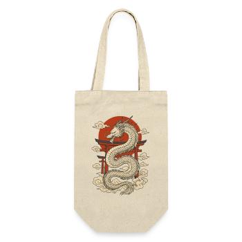 Japanese Dragon with Torii and Red Sun - Gift Bag for Bottles - nature - Front