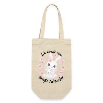 Announcing offspring I'm going to be a big sister in 2027 - Gift Bag for Bottles - nature - Front