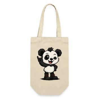 Panda Punk’n’Roll - Sac à bouteille - nature - Devant