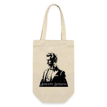 Johann Strauss Porträt Komponist Klassische Musik - Geschenkbeutel für Flaschen - Natur - Vorne