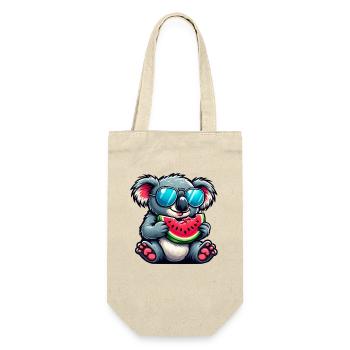 Süßer Koala Wassermelone Sommer Cartoon Frucht - Geschenkbeutel für Flaschen - Natur - Vorne