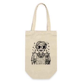 Cool Grandma – Retro Clipart with Sunglasses - Gift Bag for Bottles - nature - Front