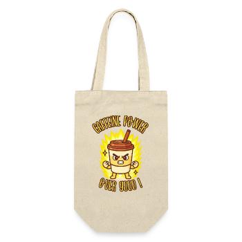 CAFFEINE POWER OVER 9000 ! - Humour manga kawaii - Sac à bouteille - nature - Devant