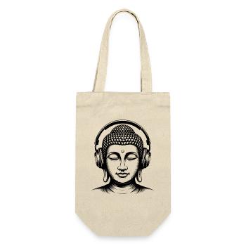 Bouddha avec casque Mindfulness Musique Boho Zen - Sac à bouteille - nature - Devant