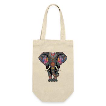 Elephant Proboscis Africa Safari Wilderness Elephant - Gift Bag for Bottles - nature - Front