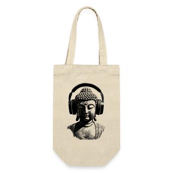 Bouddha avec casque Mindfulness Musique Boho Zen - Sac à bouteille - nature - Devant