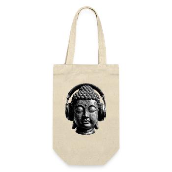 Bouddha avec casque Mindfulness Musique Boho Zen - Sac à bouteille - nature - Devant