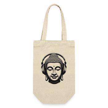 Bouddha avec casque Mindfulness Musique Boho Zen - Sac à bouteille - nature - Devant