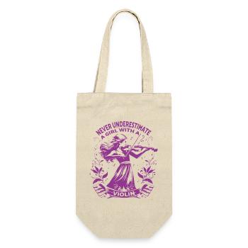 Girl with Violin Inspirational Design - Gift Bag for Bottles - nature - Front