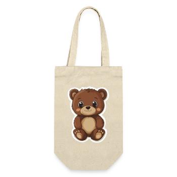 Süßer Bär – Geschenkidee für Wald- & Tierfans - Geschenkbeutel für Flaschen - Natur - Vorne