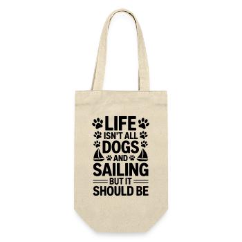 Sailing Saying Dog Sailor Dog Sailing Gift - Gift Bag for Bottles - nature - Front