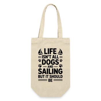Sailing Saying Dog Sailor Dog Sailing Gift - Gift Bag for Bottles - nature - Front