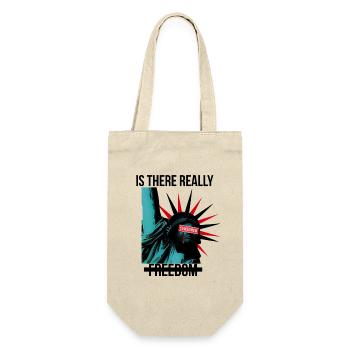 Rebellious Statue with Censorship Elements - Gift Bag for Bottles - nature - Front