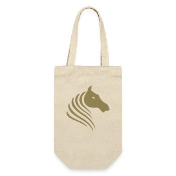 Portrait minimaliste de silhouette de tête de cheval - Sac à bouteille - nature - Devant
