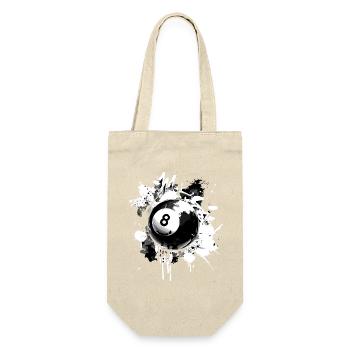 Kreatives Billiard 8-Ball Design - Geschenkbeutel für Flaschen - Natur - Vorne