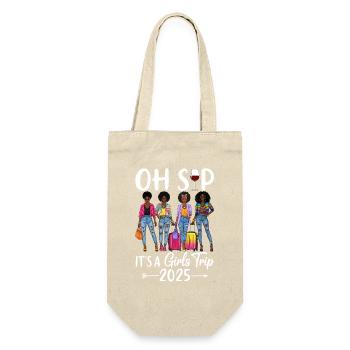 Girls Trip 2025 Fashion Illustration - Gift Bag for Bottles - nature - Front