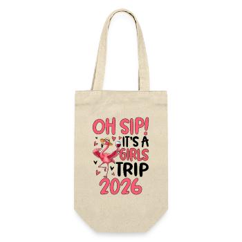 Conception de fête de flamants roses pour un voyage entre filles 2026 - Sac à bouteille - nature - Devant