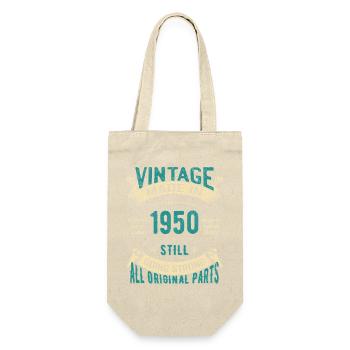 Vintage des années 1950 Fabriqué en Toujours en pleine forme - Sac à bouteille - nature - Devant