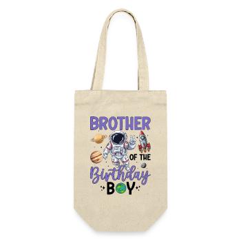 Space Brother Birthday Design - Gift Bag for Bottles - nature - Front