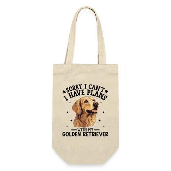 Golden Retriever Freude Illustration - Geschenkbeutel für Flaschen - Natur - Vorne