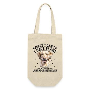 Lively Labrador Portrait Illustration - Gift Bag for Bottles - nature - Front