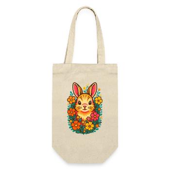 Illustration de lapin floral, amour des lapins - Sac à bouteille - nature - Devant