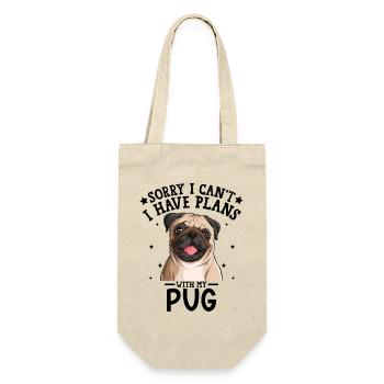 Playful Pug Illustration for Apparel - Gift Bag for Bottles - nature - Front