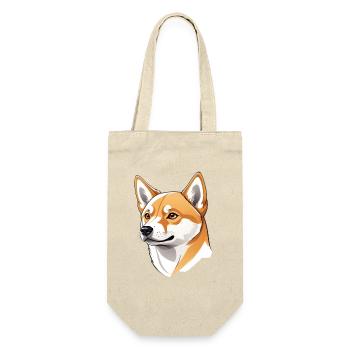 Shiba Inu dog portrait in digital illustration - Gift Bag for Bottles - nature - Front