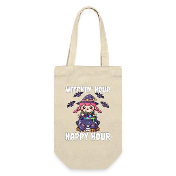 WITCHIN' HOUR HAPPY HOUR - WITCH HALLOWEEN - Gift Bag for Bottles - nature - Front