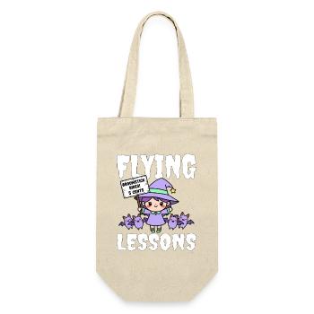 FLUGSTUNDEN - HEXE HALLOWEEN - Geschenkbeutel für Flaschen - Natur - Vorne