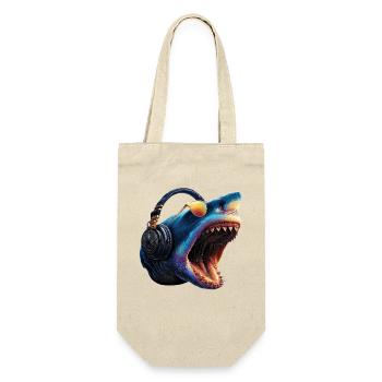 Hai Haifisch Tigerhai Taucher Süße Haie Weißer Hai - Geschenkbeutel für Flaschen - Natur - Vorne