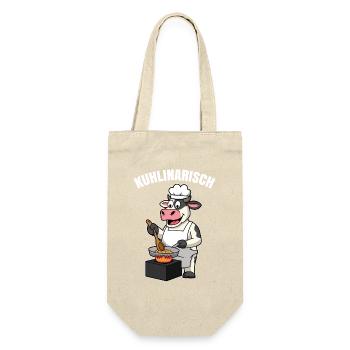 Chef Cow Cooking Cook Cowlinary - Gift Bag for Bottles - nature - Front
