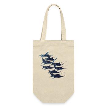 Banc de raies manta – Un monde sous-marin élégant - Sac à bouteille - nature - Devant