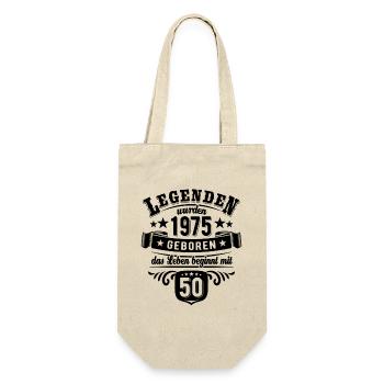 Legends were born in 1975 - 50th birthday - Gift Bag for Bottles - nature - Front
