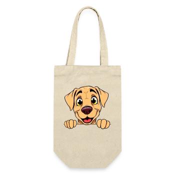 Imprimé visage de chien ludique - Sac à bouteille - nature - Devant