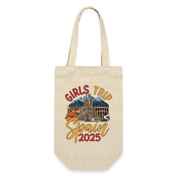 Spain Girls Trip 2025 - Gift Bag for Bottles - nature - Front